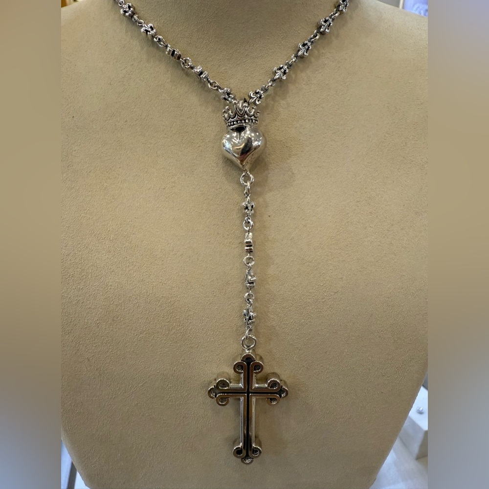 King Baby Studio Queen Baby Rosary with Crown Heart & Cross